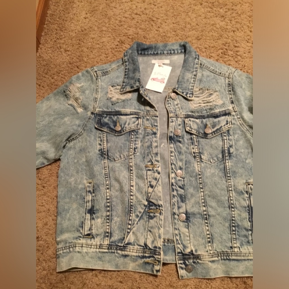 Distressed Jean Jacket - Picture 2 of 5